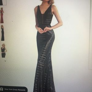 Jovani Black Sequin Formal Gown